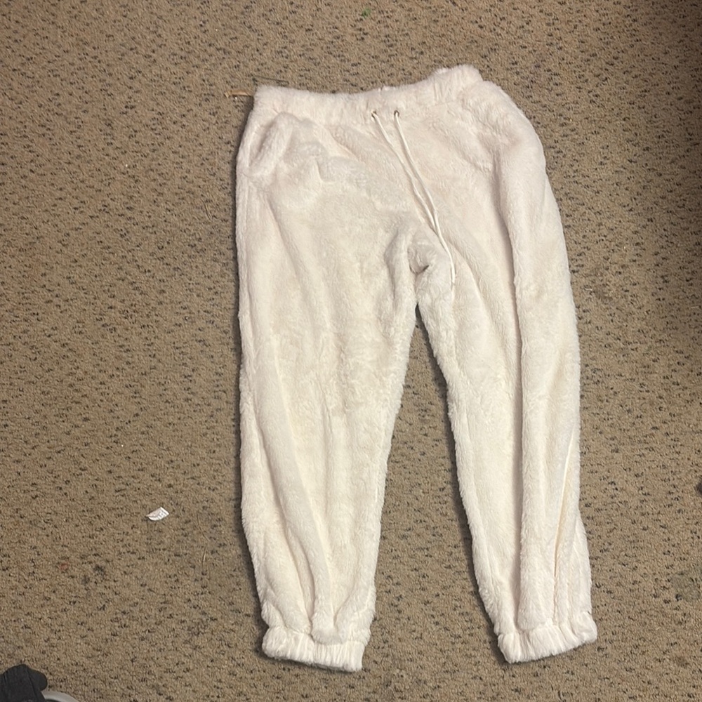 No Boundaries White Fleece Joggers